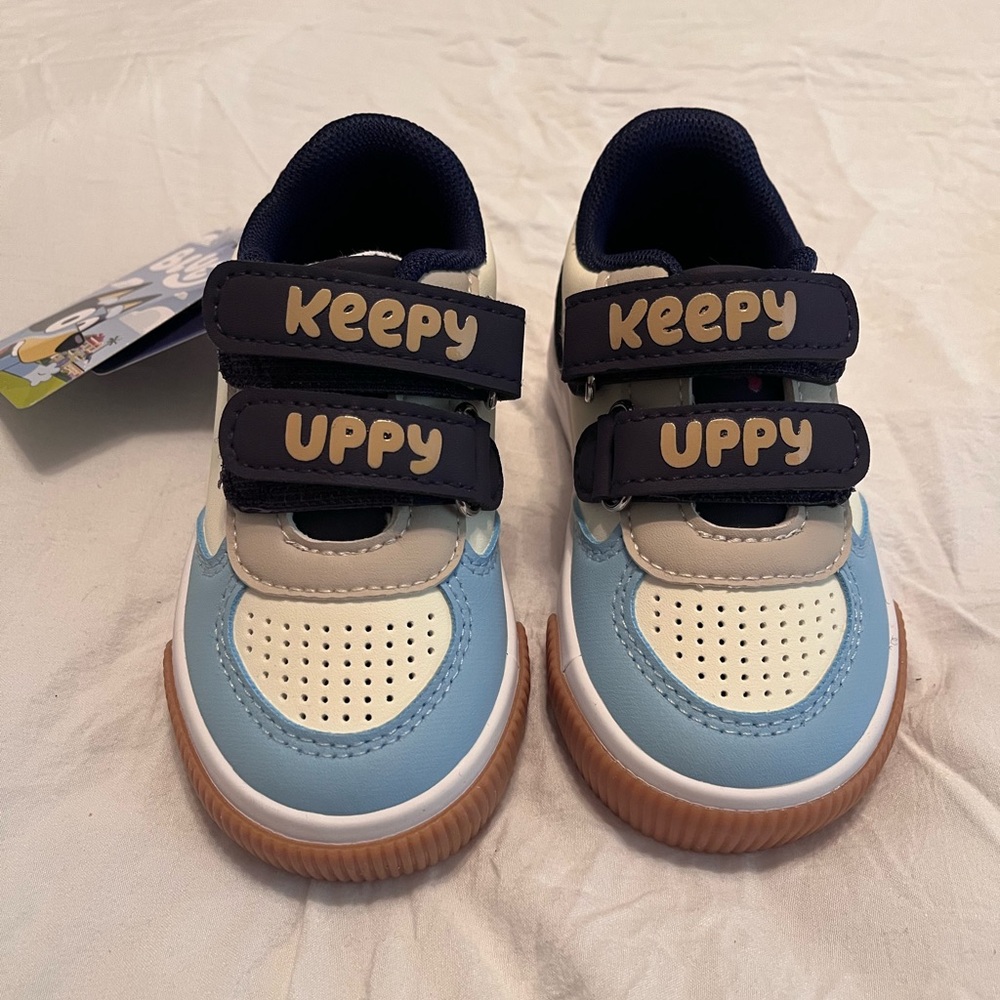 Bluey Kids Sneakers - Blue and Cream